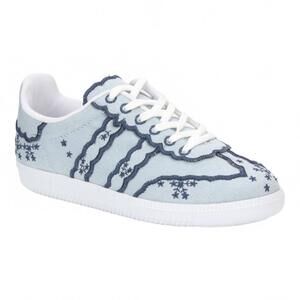 NEW LOVE RIO women's elise vintage round toe sneakers in blue